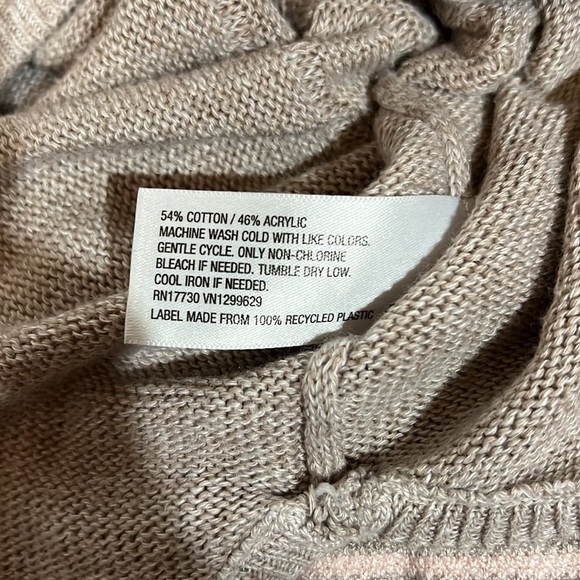 Knox Rose Scoop Neck Long Sleeve Knitted Cream Colored Sweater - Picture 11 of 11